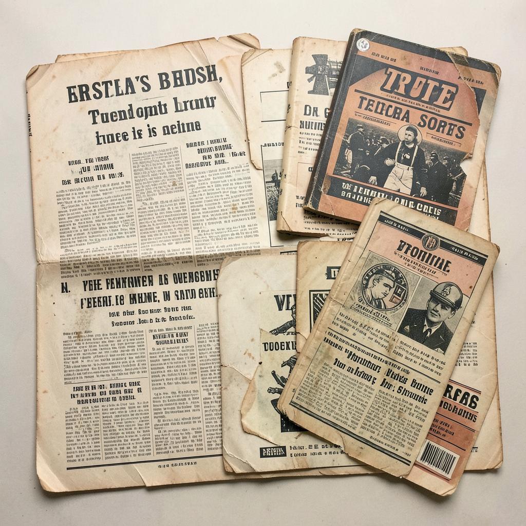 Livros raros e guias de campeonatos de futebol